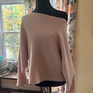 Melrose and Market Pink Off-the-Shoulder Sweater